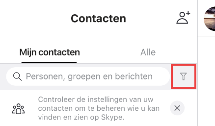 skype alleen online contacten